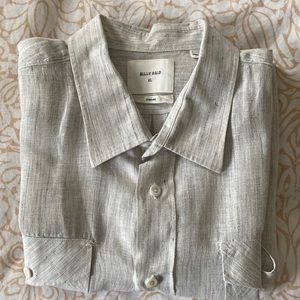 Short sleeve Billy Reid extra large linen casual shirt.